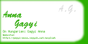 anna gagyi business card